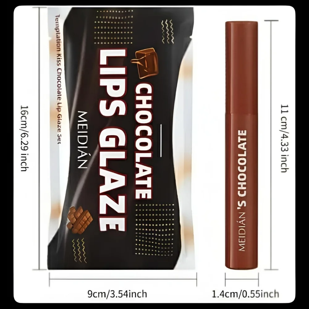 🆕TEMPTATION KISS LAVA CHOCOLATE LIP GLAZE/LIP GLOSS SET
